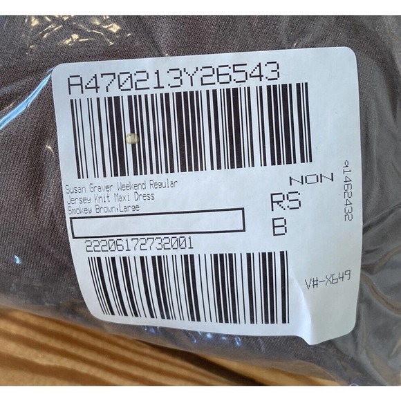 NEW Susan Graver Jersey Knit Maxi Dress Size Large Women’s Brown - Picture 8 of 8